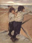 Valentin Aleksandrovich Serov The Children Shasha and Iura Serov (nn02) oil painting artist